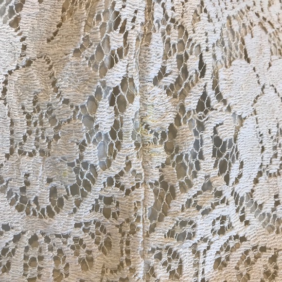 Free People Ivory Eyelash Lace Shift Mini Dress 4 - Picture 9 of 9